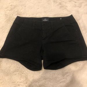 Black jean shorts